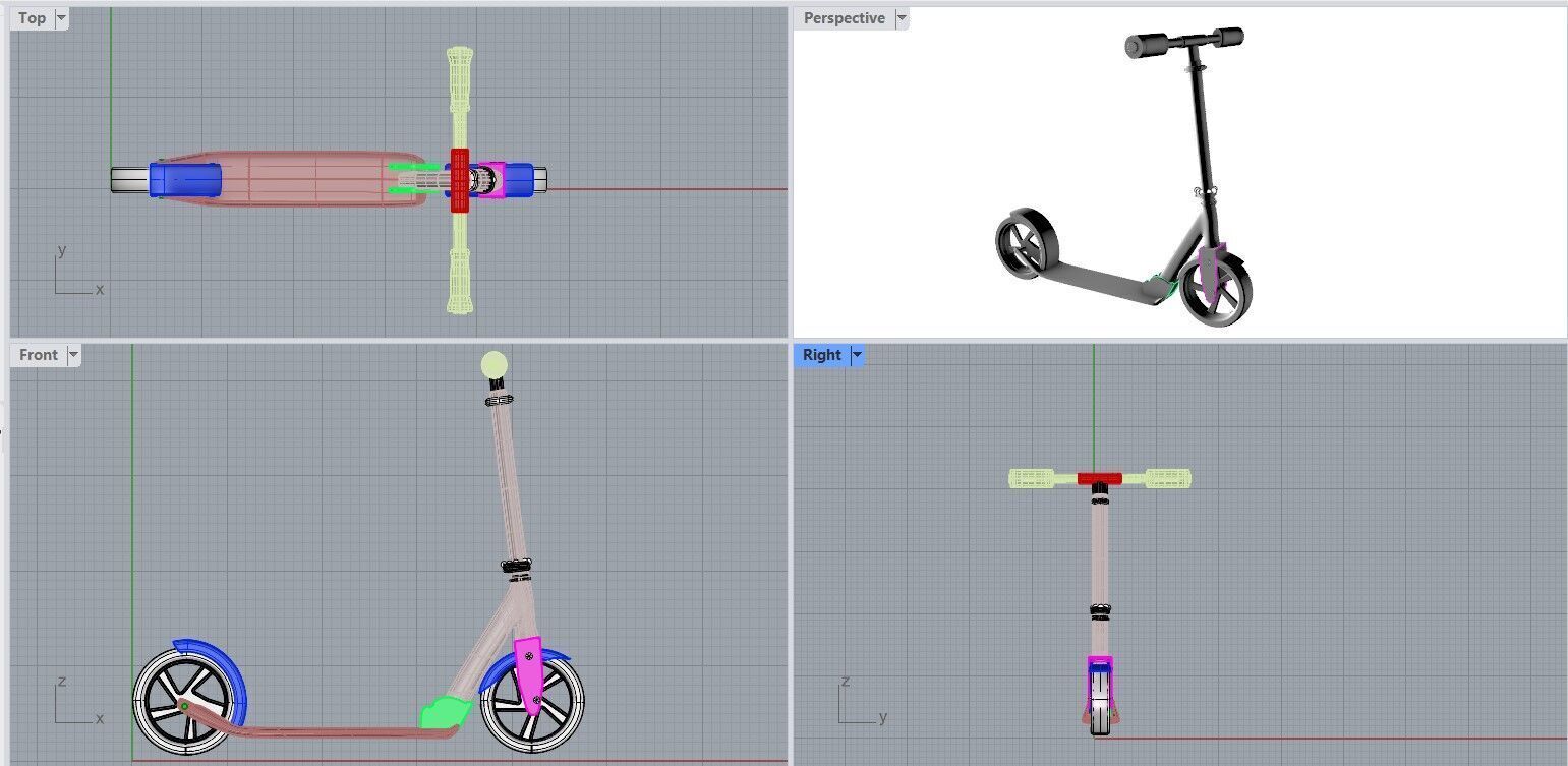 Scooter Model 3D model_4