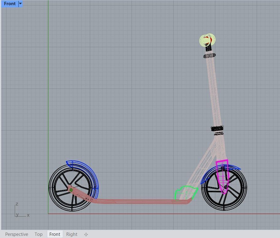Scooter Model 3D model_1