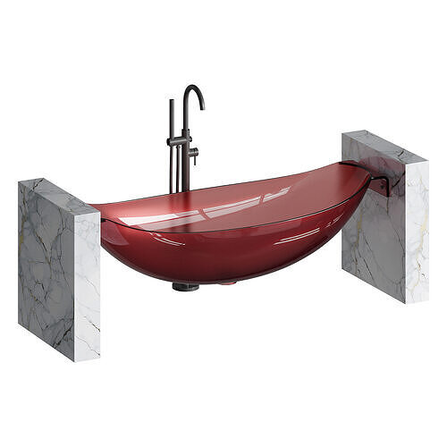 ABBER Kristall AT9704Rubin washbasin 3D model