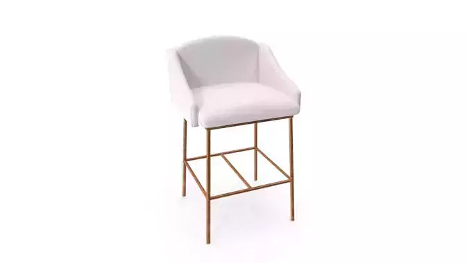 Vinnie Upholstered Counter Stool with Metal Frame