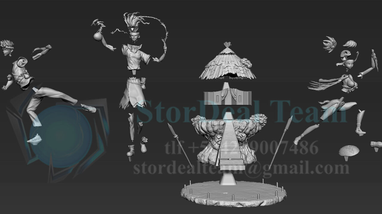 Diorama Kohaku Senku Chrome  Dr Stone  STL 3D print model_3