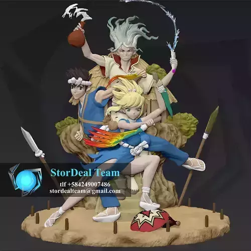 Diorama Kohaku Senku Chrome  Dr Stone  STL