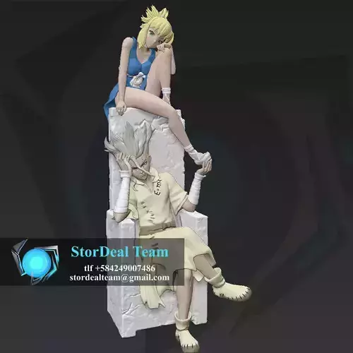 Diorama Kohaku and Senku  Dr Stone  STL