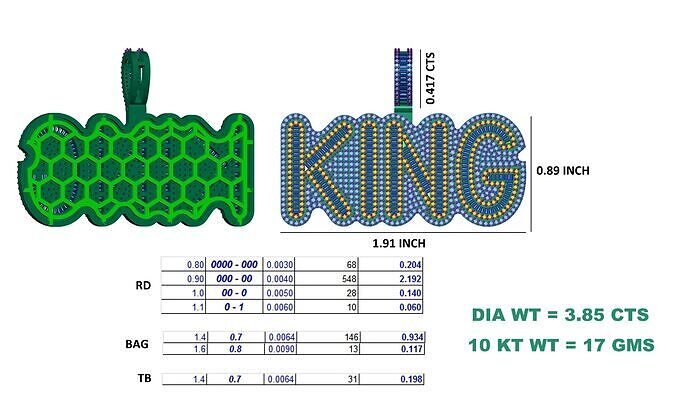 King Pendent 3D print model