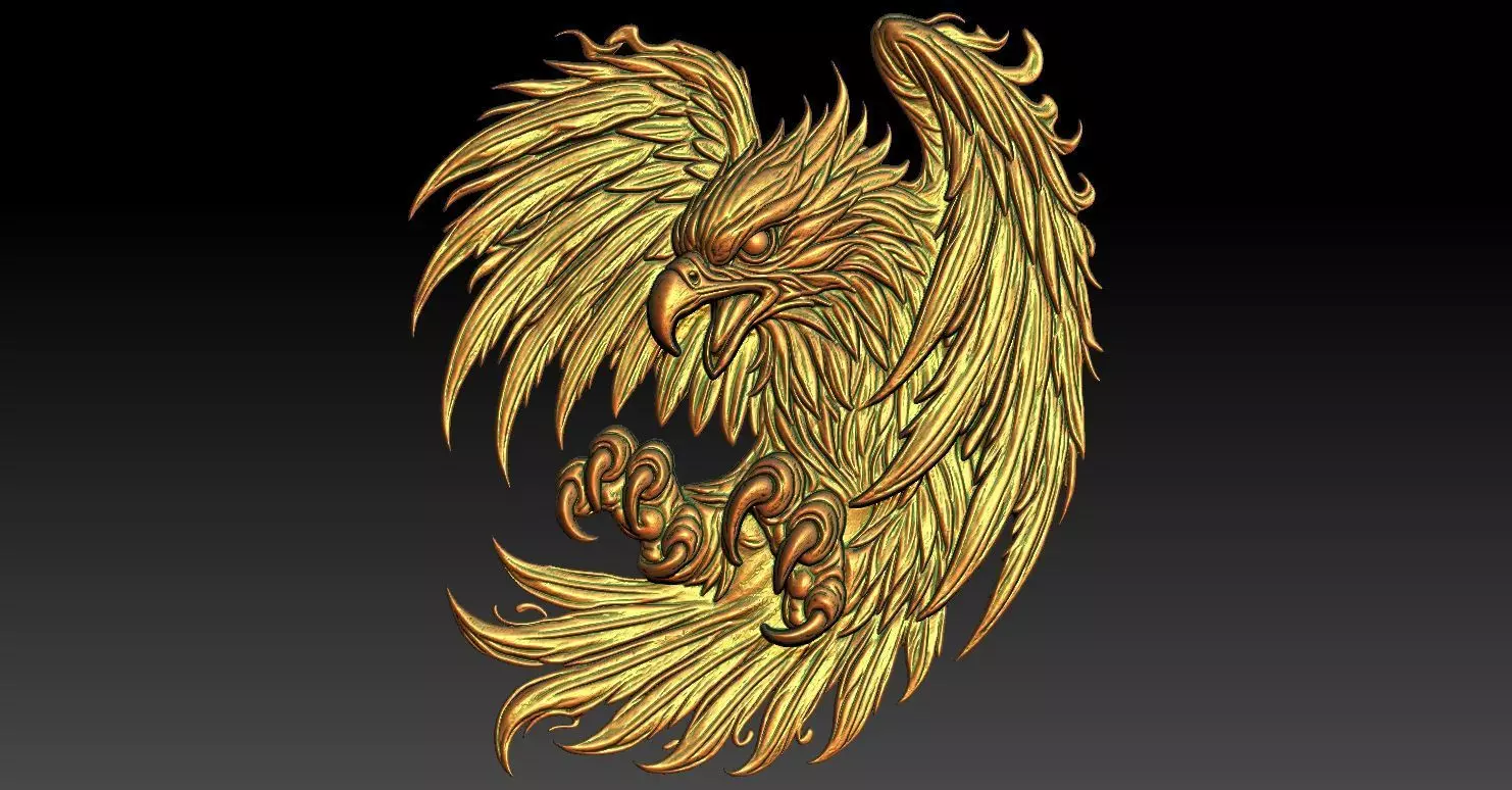 1 eagle CNC Relief Model 3D print model_0
