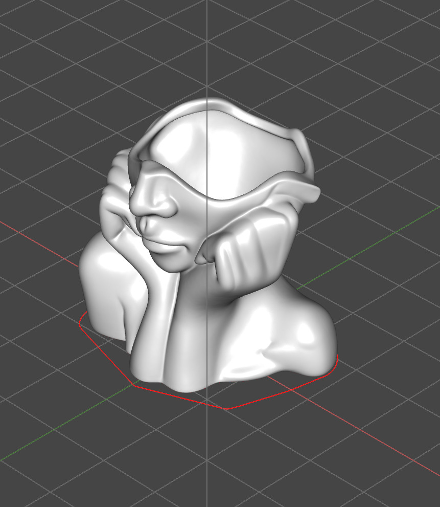 Female Torso Vase Hollowed Head for Floral Arrangements 3D print model_5