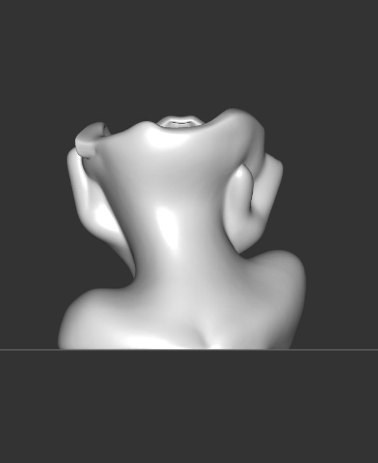 Female Torso Vase Hollowed Head for Floral Arrangements 3D print model_6