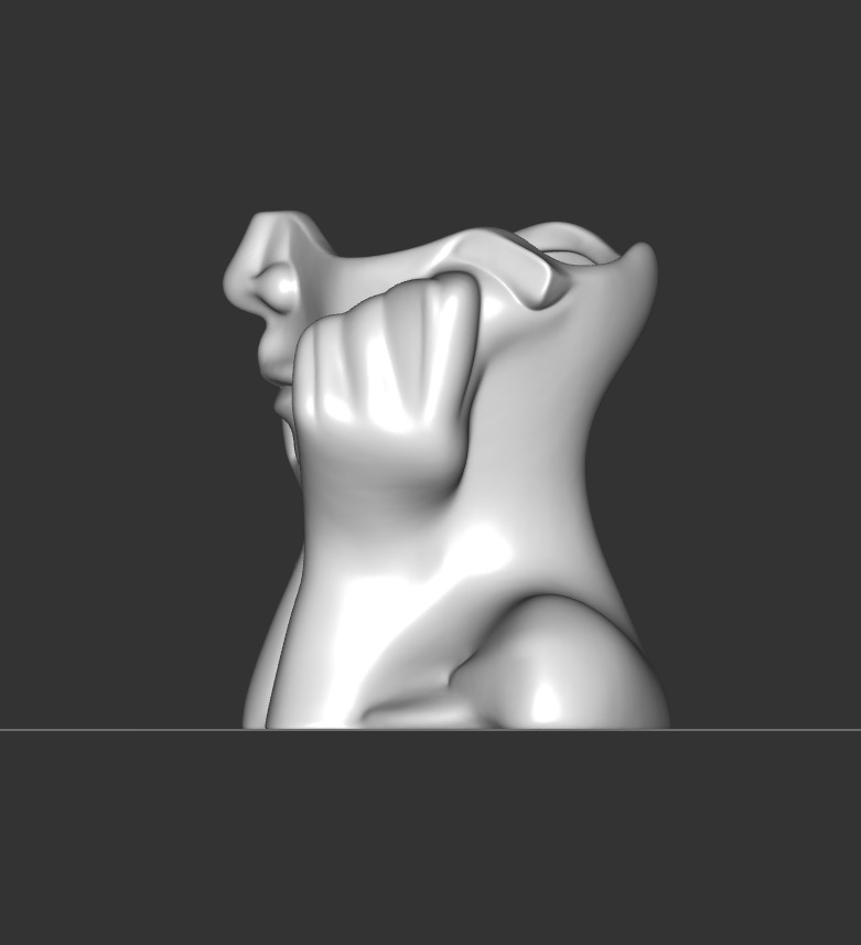 Female Torso Vase Hollowed Head for Floral Arrangements 3D print model_2