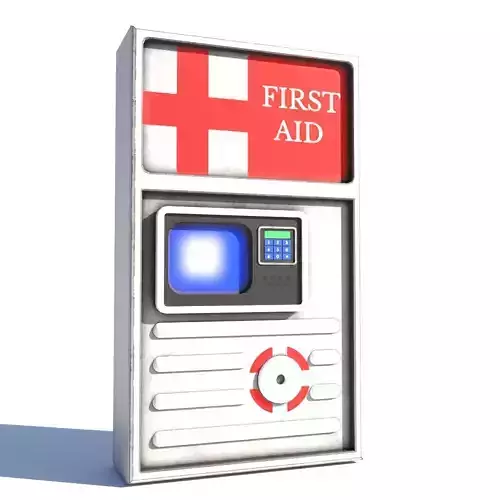 low poly model First aid kit for game engine 3d Model Low-poly 3D model