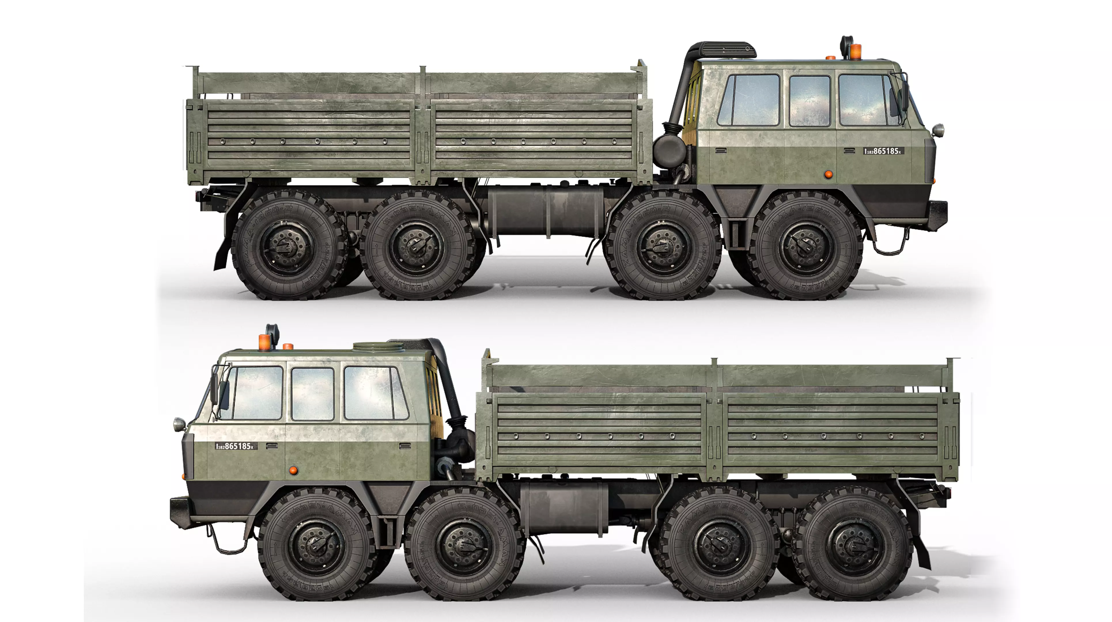 Tatra 815 8x8 Military Truck Low-poly 3D model