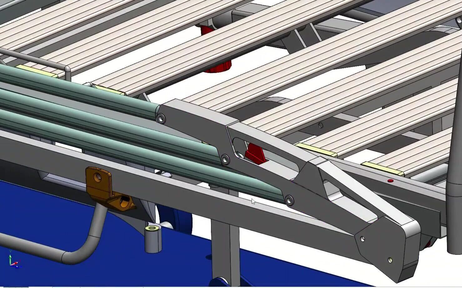 Hospital Adjustable Bed with Side Rails and Swivel Casters 3D model_18