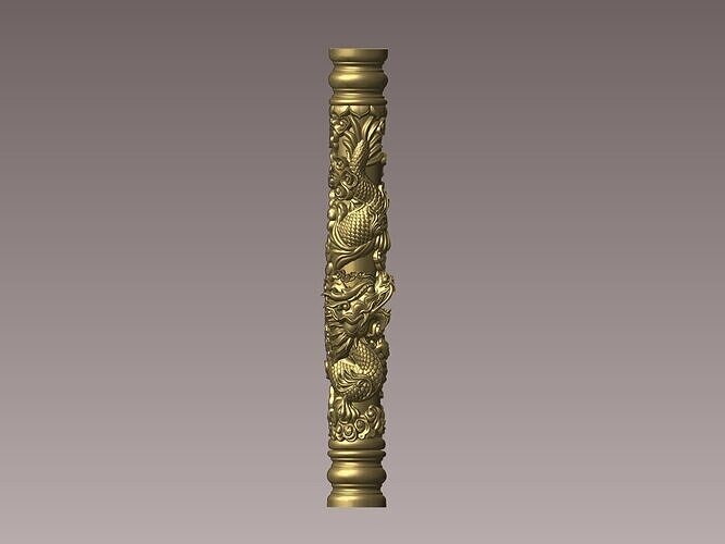 Dragon Column 3D print model