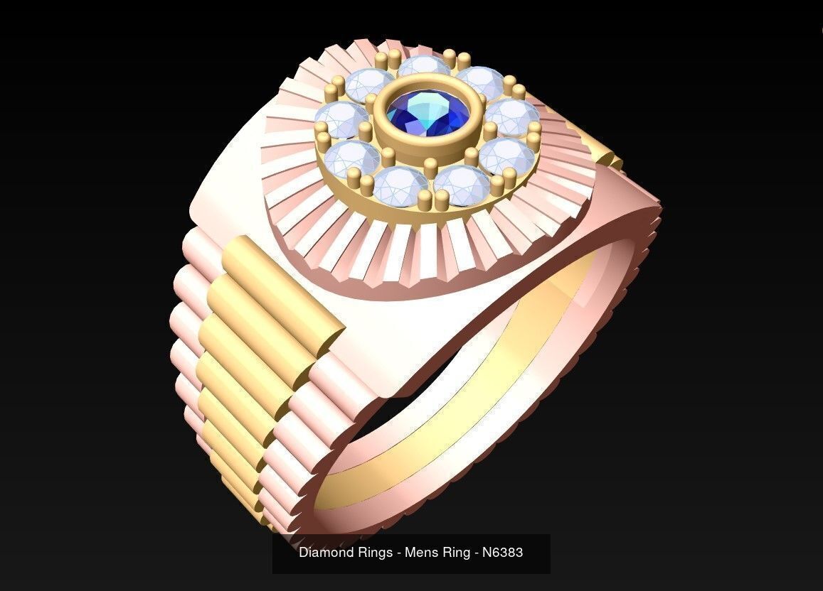 100 Mens Rings - Collection 3d Model - ME03 _31