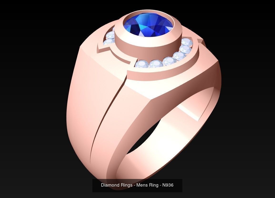 100 Mens Rings - Collection 3d Model - ME03 _59