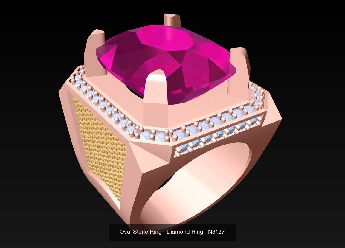 100 Mens Rings - Collection 3d Model - ME03 _69