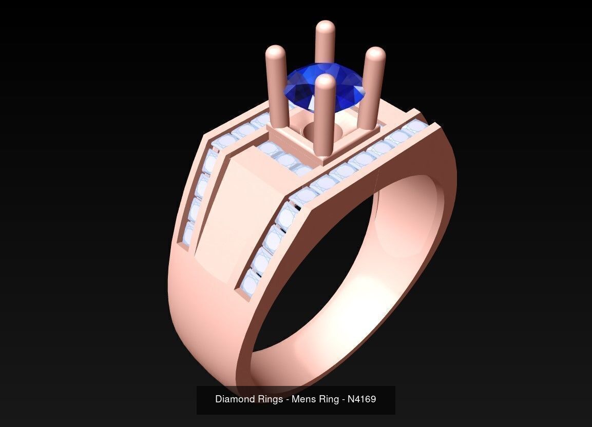 100 Mens Rings - Collection 3d Model - ME03 _51