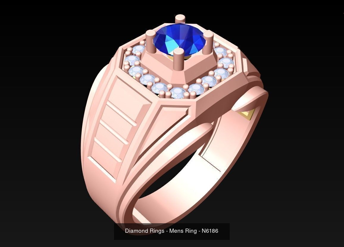 100 Mens Rings - Collection 3d Model - ME03 _73