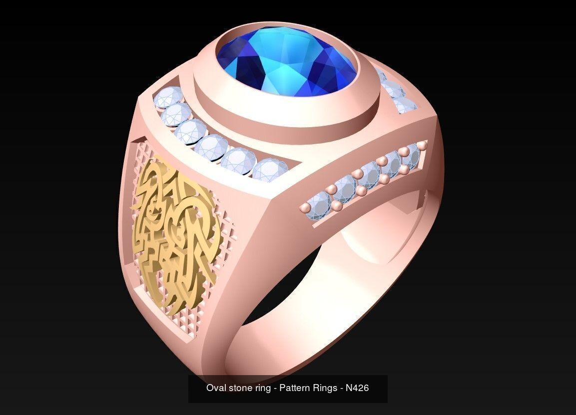 100 Mens Rings - Collection 3d Model - ME03 _33