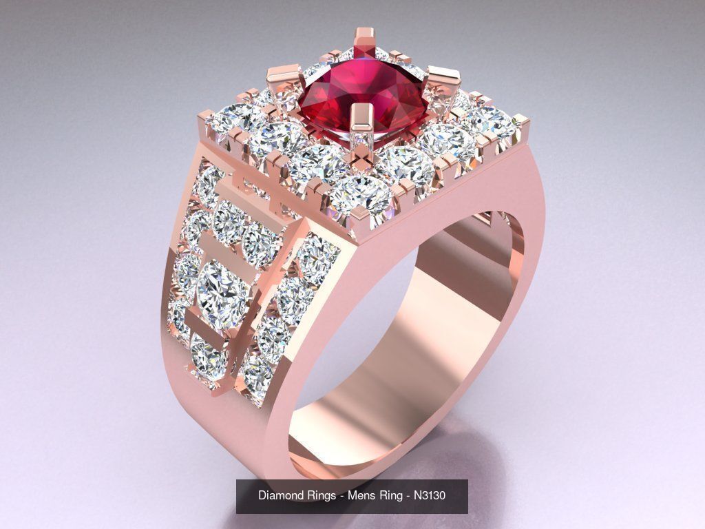 100 Mens Rings - Collection 3d Model - ME03 _110