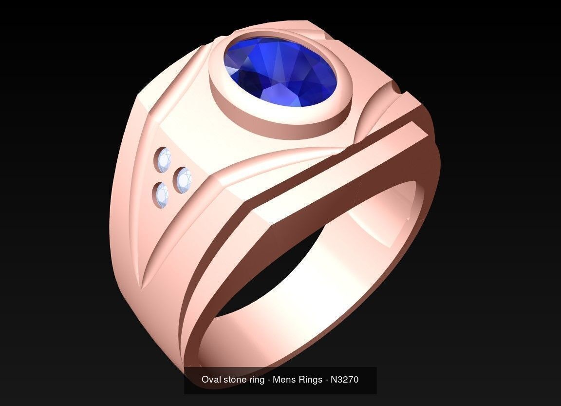 100 Mens Rings - Collection 3d Model - ME03 _25