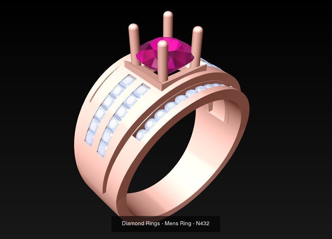 100 Mens Rings - Collection 3d Model - ME03 _52