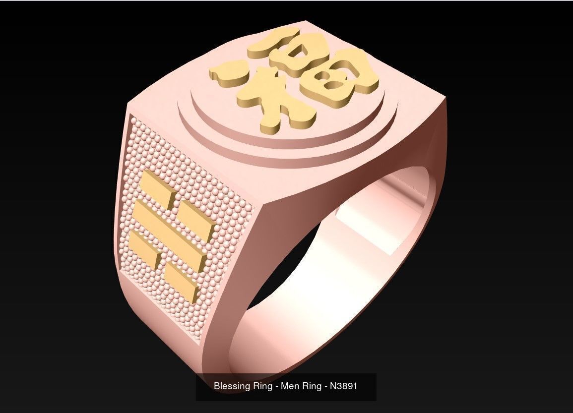 100 Mens Rings - Collection 3d Model - ME03 _28
