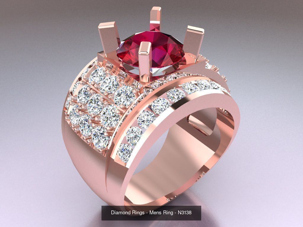 100 Mens Rings - Collection 3d Model - ME03 _82