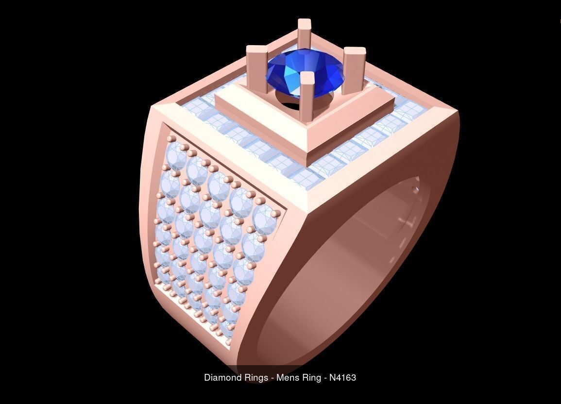 100 Mens Rings - Collection 3d Model - ME03 _50