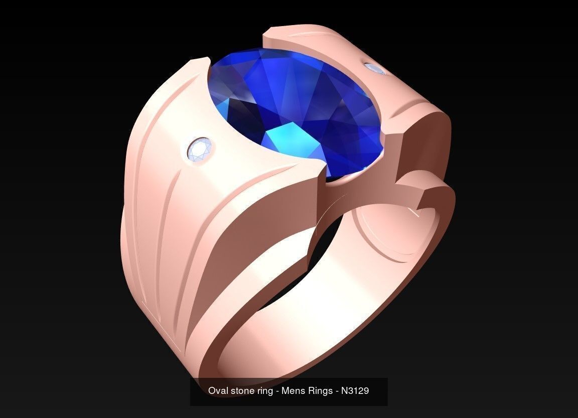 100 Mens Rings - Collection 3d Model - ME03 _34