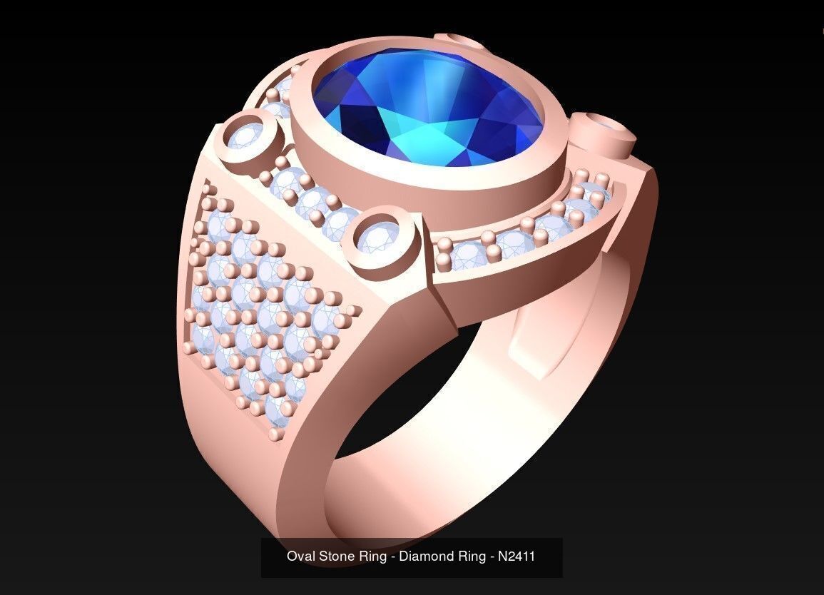 100 Mens Rings - Collection 3d Model - ME03 _104