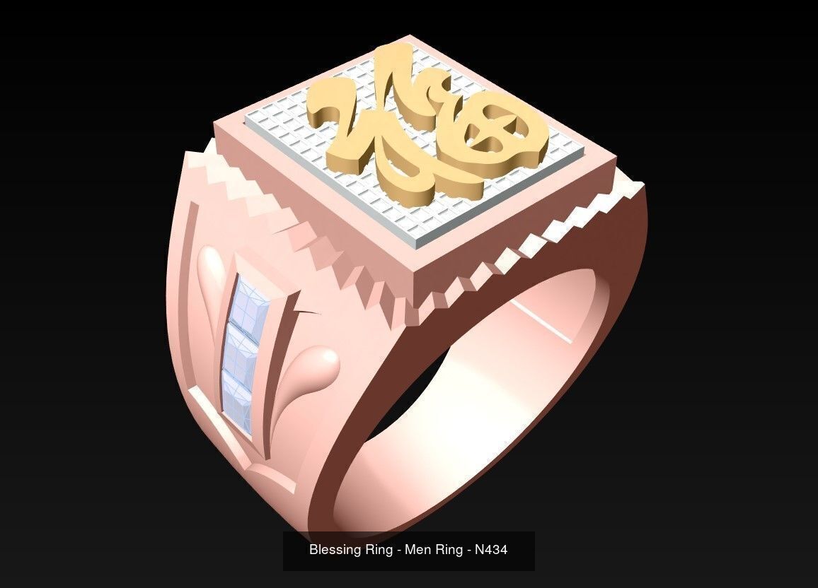 100 Mens Rings - Collection 3d Model - ME03 _29
