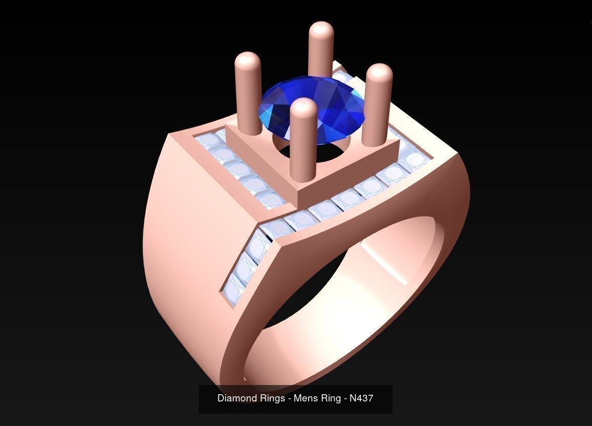 100 Mens Rings - Collection 3d Model - ME03 _97