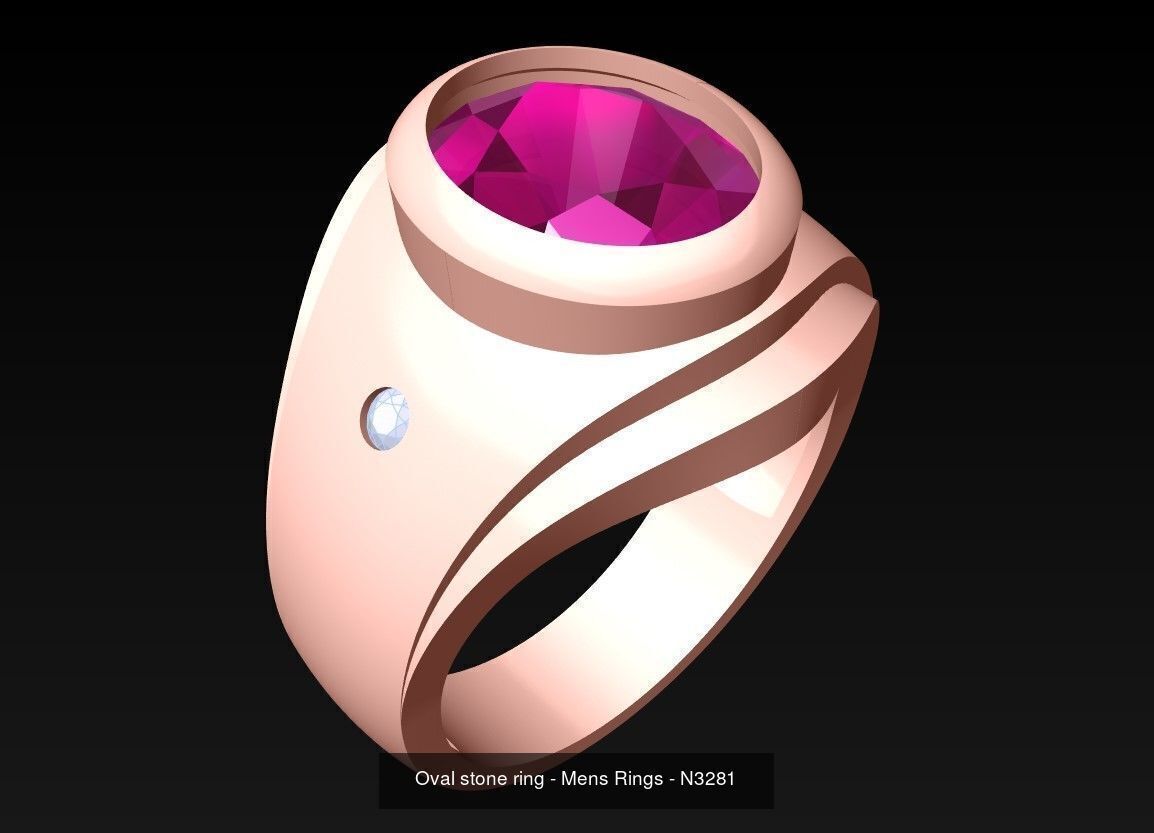 100 Mens Rings - Collection 3d Model - ME03 _36