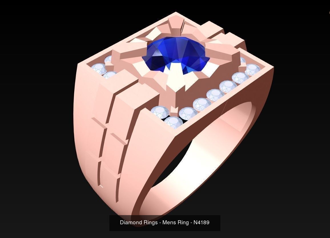 100 Mens Rings - Collection 3d Model - ME03 _58