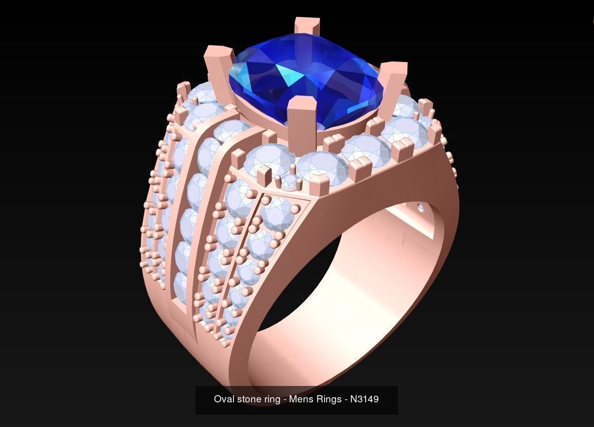 100 Mens Rings - Collection 3d Model - ME03 _71