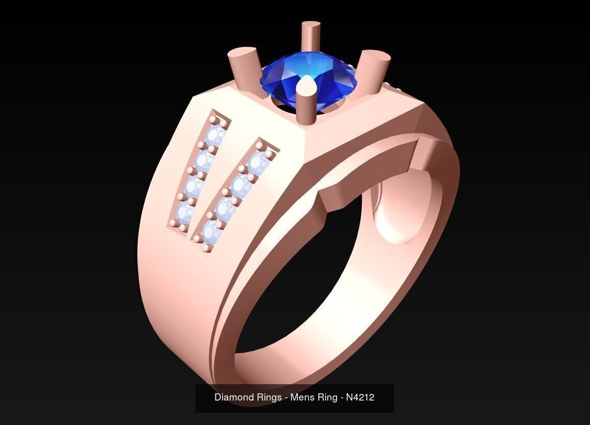 100 Mens Rings - Collection 3d Model - ME03 _45