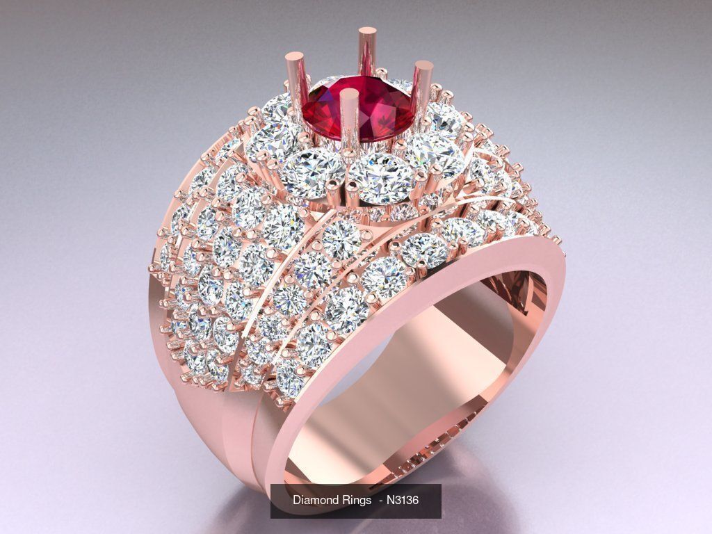 100 Mens Rings - Collection 3d Model - ME03 _91