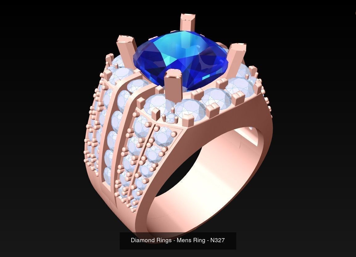 100 Mens Rings - Collection 3d Model - ME03 _68