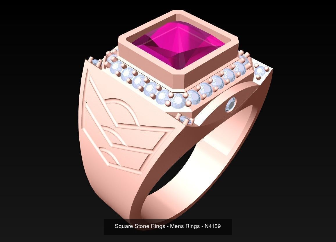 100 Mens Rings - Collection 3d Model - ME03 _62