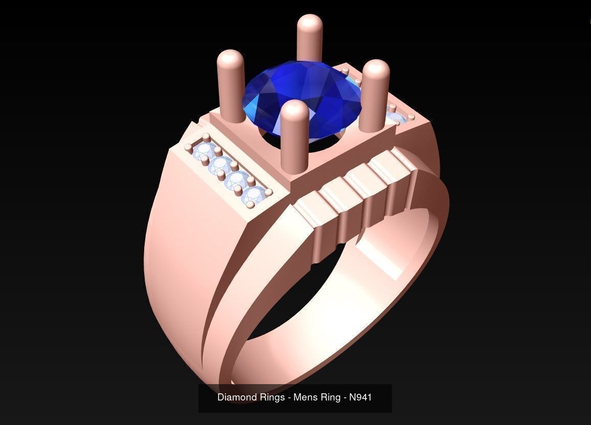 100 Mens Rings - Collection 3d Model - ME03 _86
