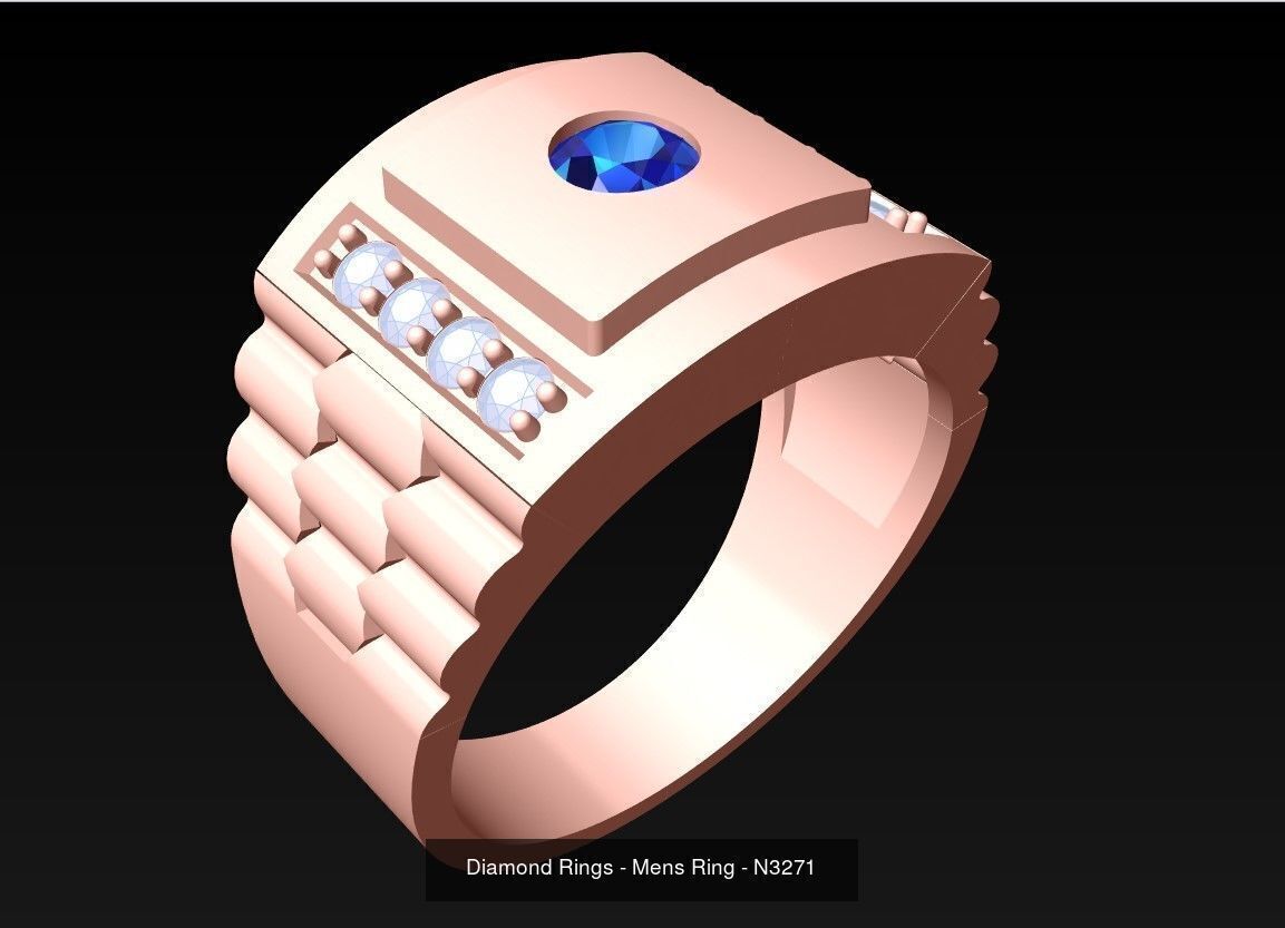 100 Mens Rings - Collection 3d Model - ME03 _30