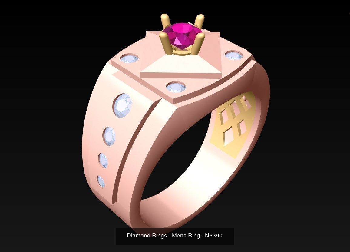 100 Mens Rings - Collection 3d Model - ME03 _55
