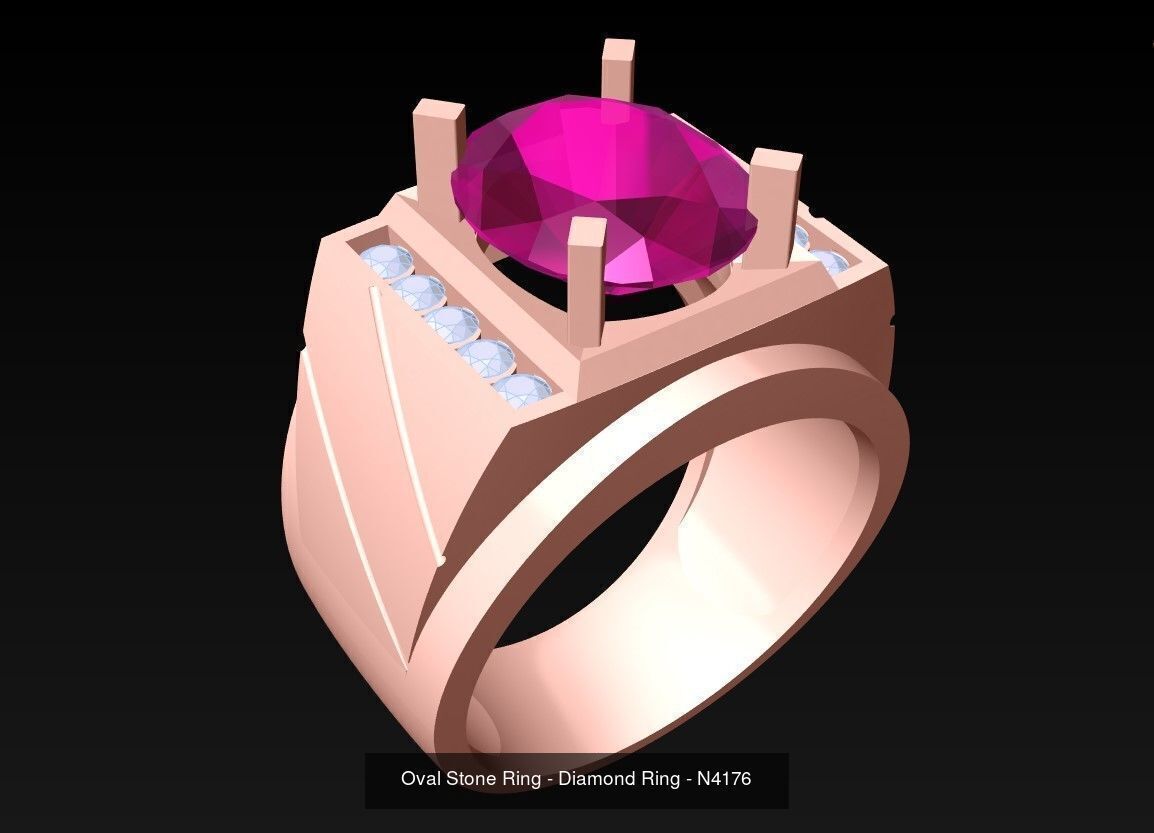 100 Mens Rings - Collection 3d Model - ME03 _41