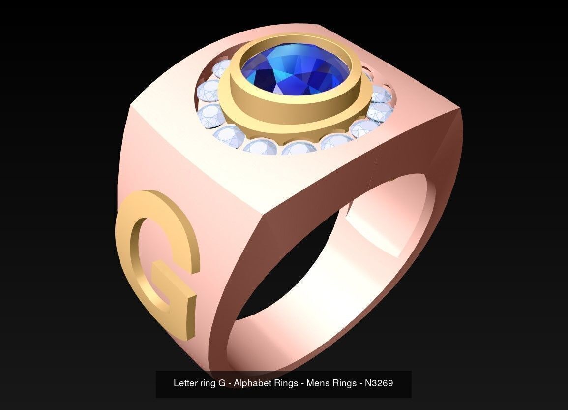 100 Mens Rings - Collection 3d Model - ME03 _43