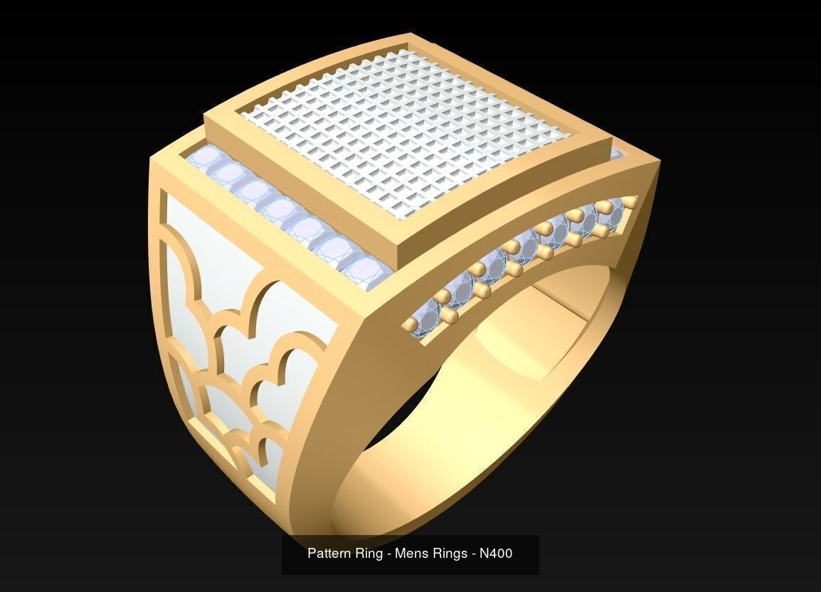 100 Mens Rings - Collection 3d Model - ME03 _32