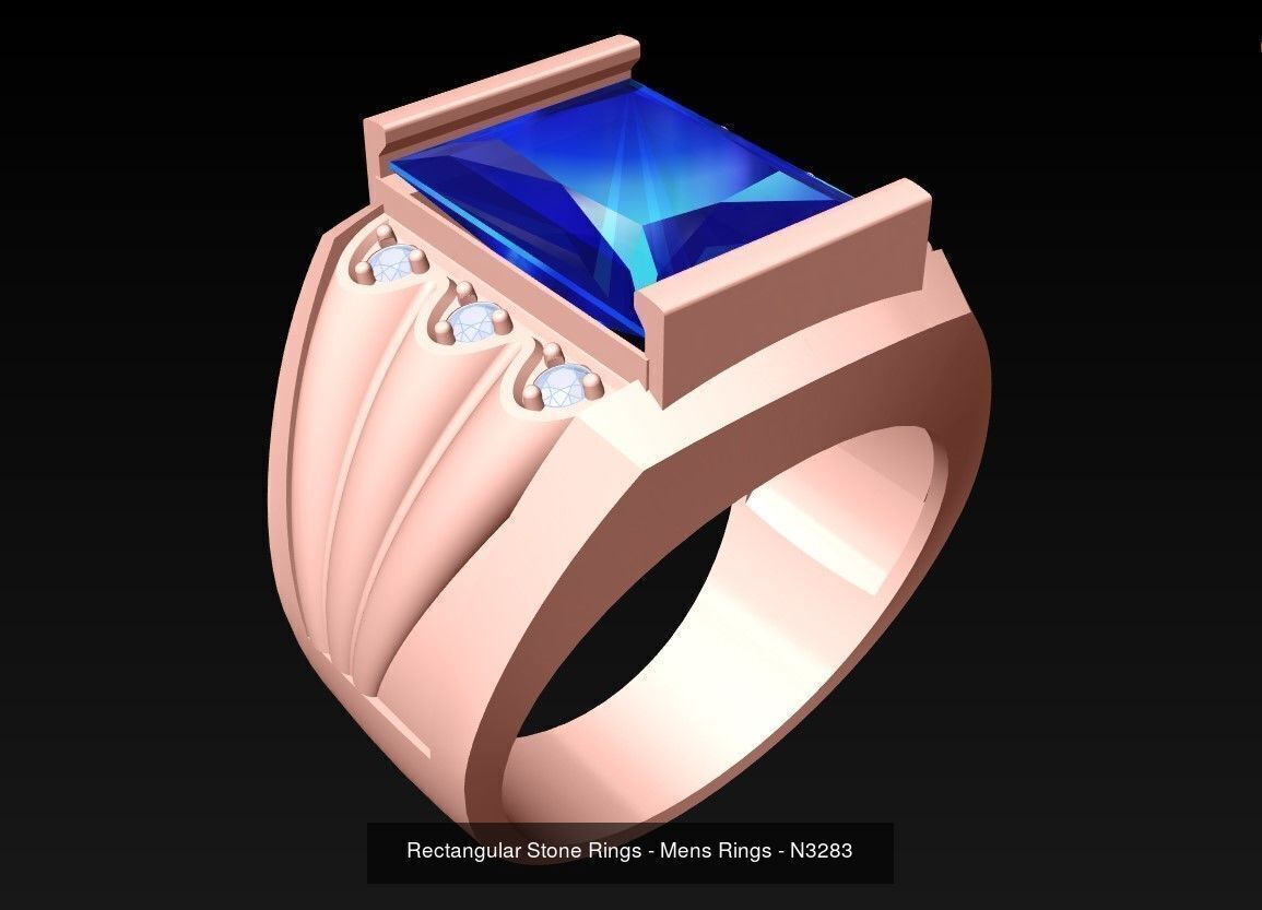 100 Mens Rings - Collection 3d Model - ME03 _24
