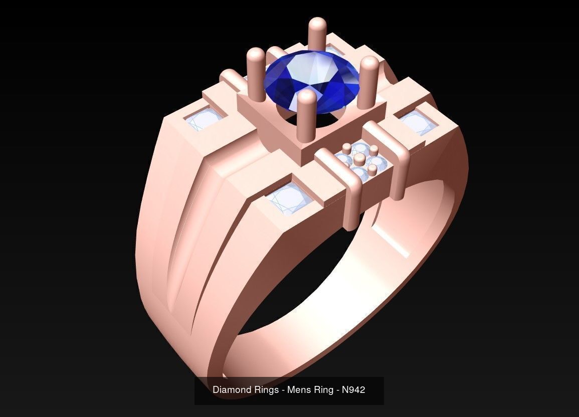 100 Mens Rings - Collection 3d Model - ME03 _87