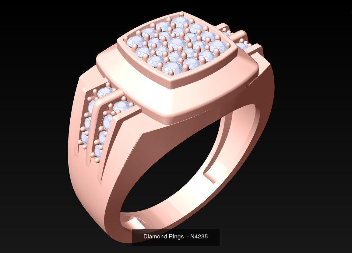 100 Mens Rings - Collection 3d Model - ME03 _65