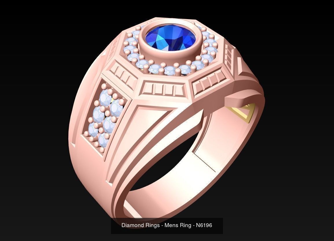 100 Mens Rings - Collection 3d Model - ME03 _80