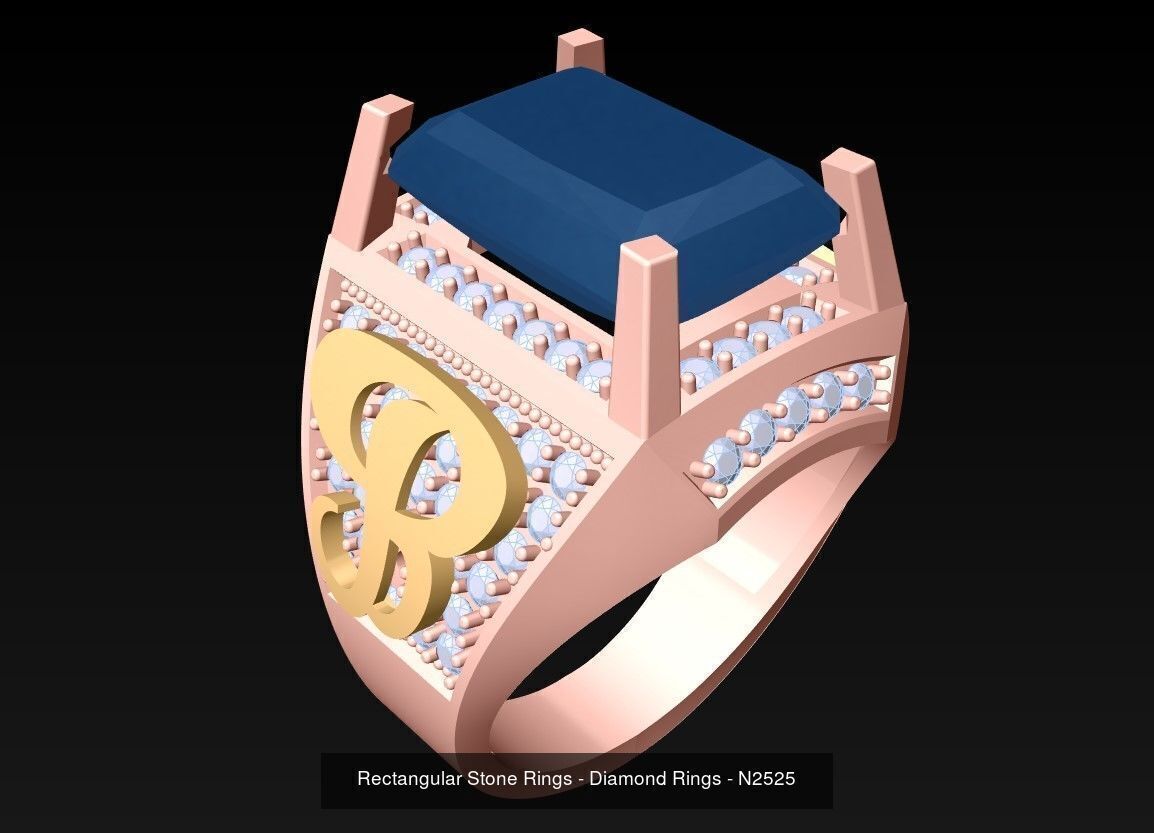 100 Mens Rings - Collection 3d Model - ME03 _42